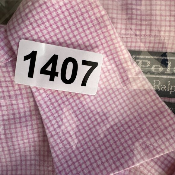 Polo Ralph Lauren Regent Custom Pink Checkered Mens Long Sleeve Button Up‎ Shirt - Picture 7 of 7
